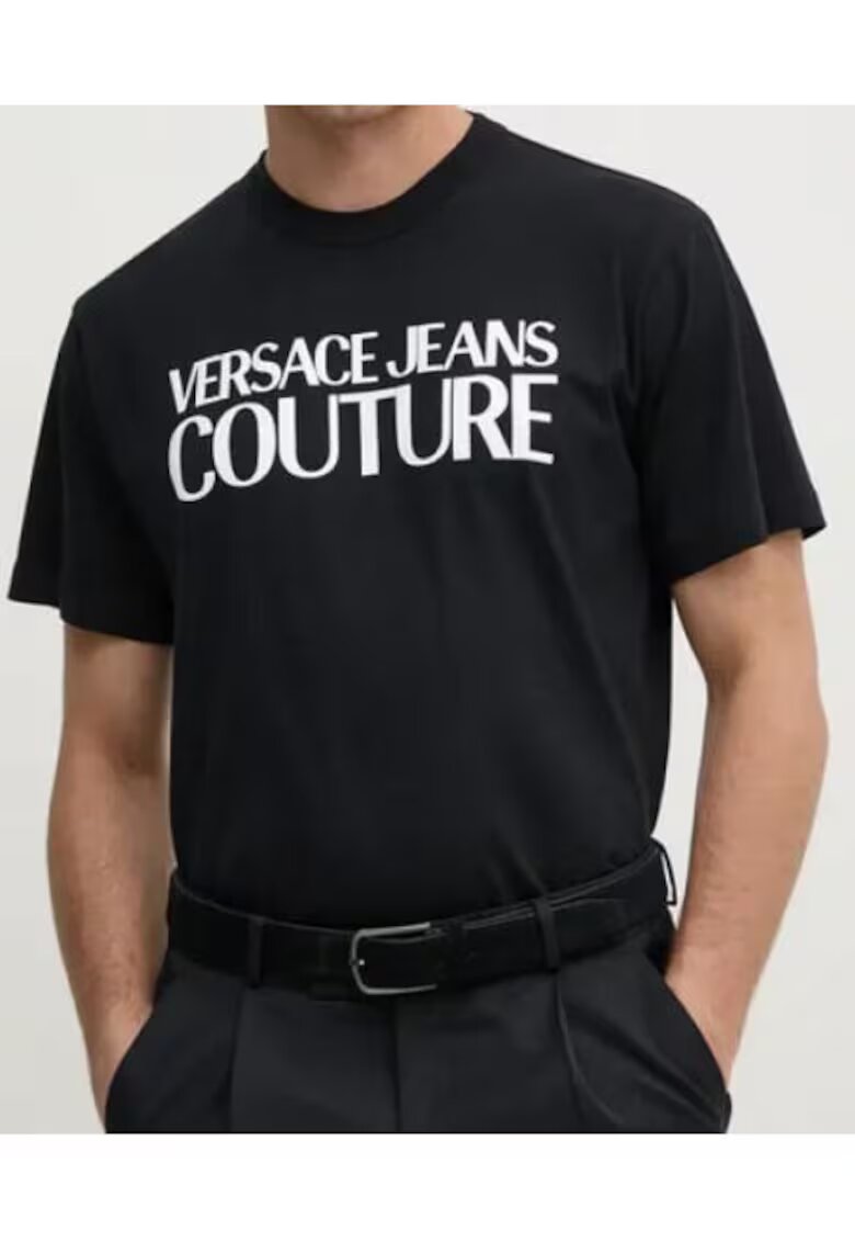 VERSACE JEANS Tricou regular - alb - 100% bumbac
