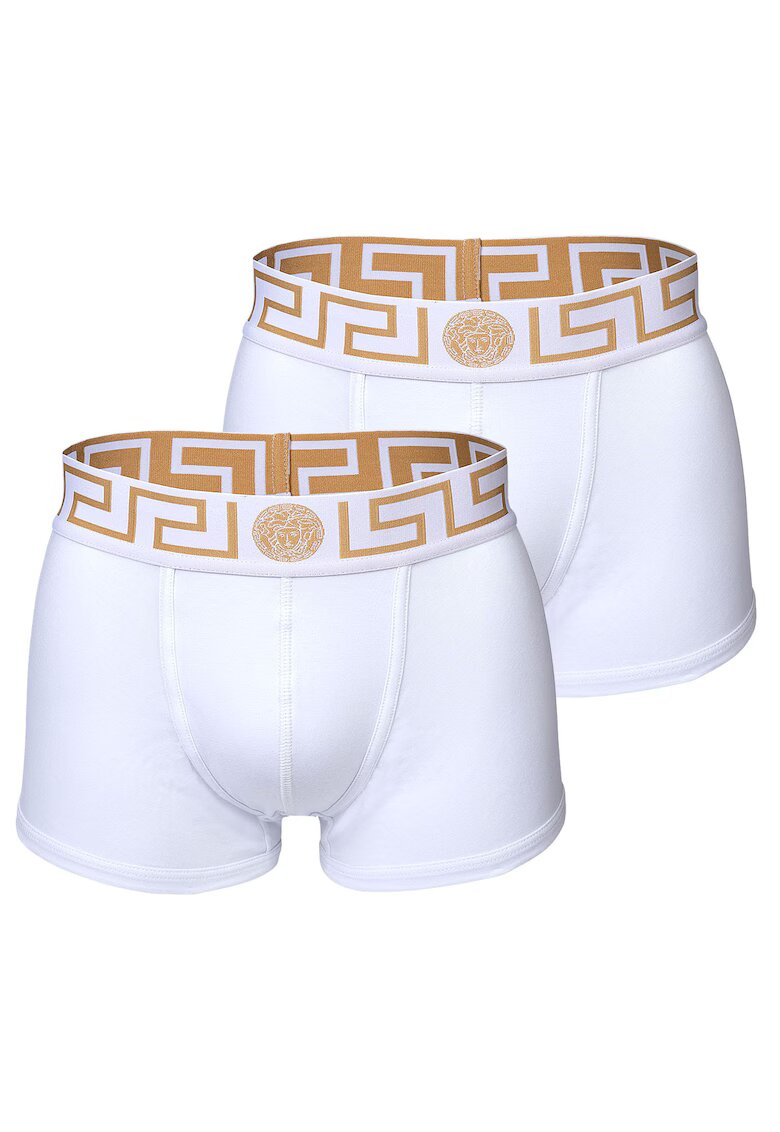 Versace Set de boxeri Topeka - 2 perechi - Alb/Auriu
