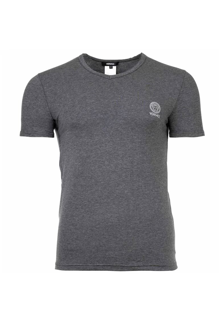 Versace Tricou de casa cu decolteu la baza gatului si logo