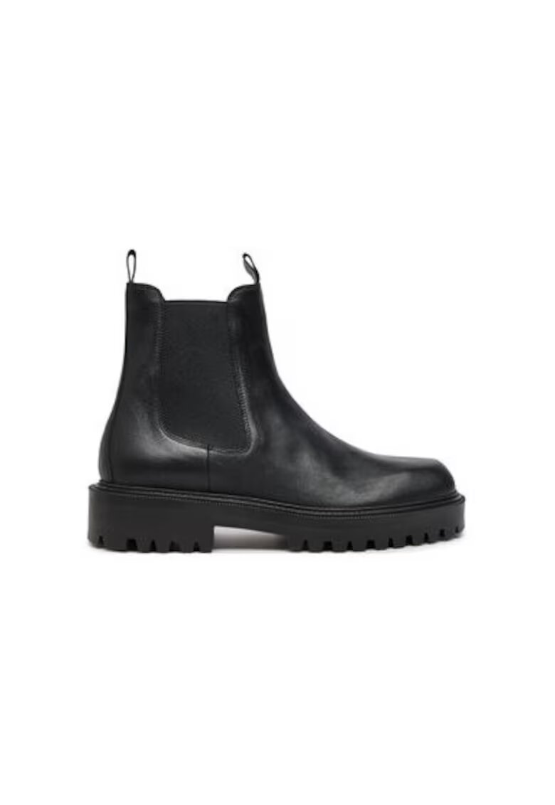 Vic Matié Botine cu glezna joasa pentru barbati - 1F8604U 32BCGB001 - Piele naturala - Negru - Negru