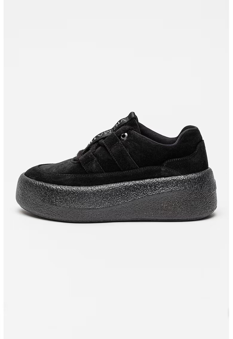 Vic Matié Pantofi sport din piele intoarsa cu platforma Scarpa - Negru