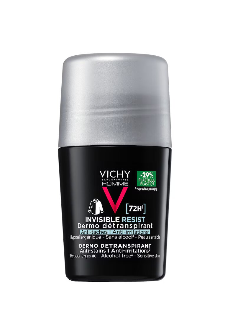 Vichy Deodorant roll-on antiperspirant 72H pentru barbati Homme anti-urme si anti-iritatii​ - 50 ml