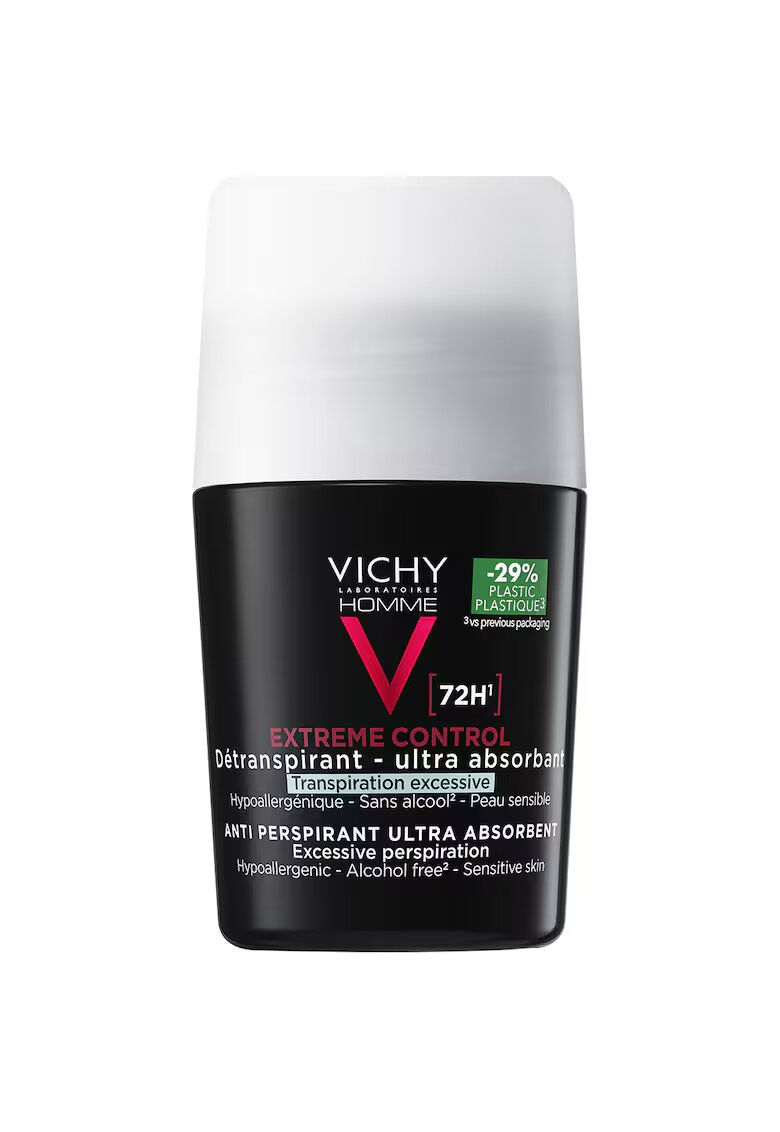 Vichy Deodorant roll-on Homme pentru barbati - cu efect de lunga durata Control Extrem - 72h - 50 ml