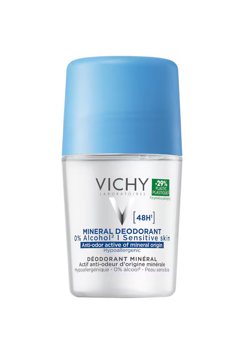 Vichy Deodorant roll-on Mineral fara saruri de aluminiu - eficacitate 48h - 50ml