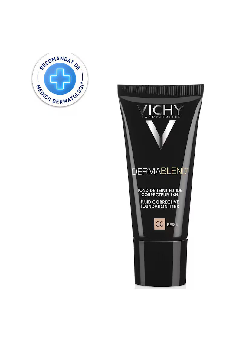 Vichy Fond de ten corector fluid rezistenta 16h SPF 35 Dermablend pentru tenul normal sau uscat - 30 ml - Beige