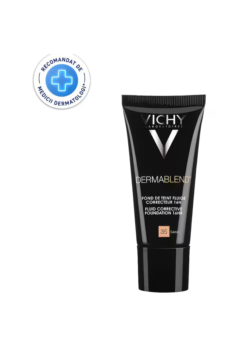 Vichy Fond de ten corector fluid rezistenta 16h SPF 35 Dermablend pentru tenul normal sau uscat - 30 ml - Sand