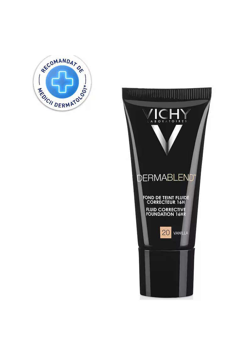 Vichy Fond de ten corector fluid rezistenta 16h SPF 35 Dermablend pentru tenul normal sau uscat - 30 ml - Vanilla