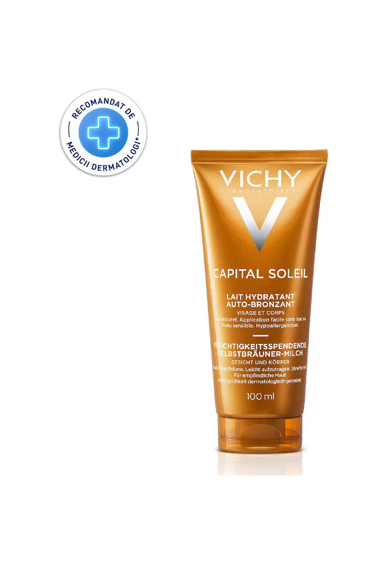 Vichy Lapte hidratant autobronzant Capital Soleil pentru fata si corp - 100 ml