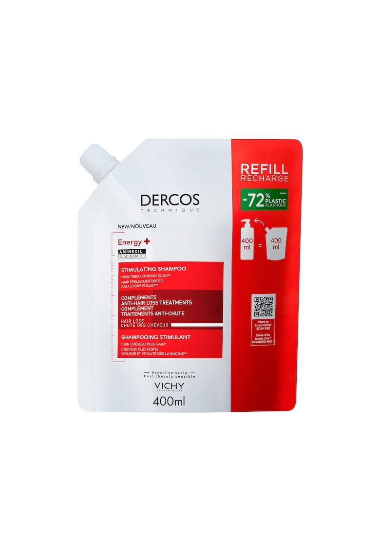 Vichy Sampon energizant Dercos Energy + impotriva caderii parului cu aminexil - 0.4 l