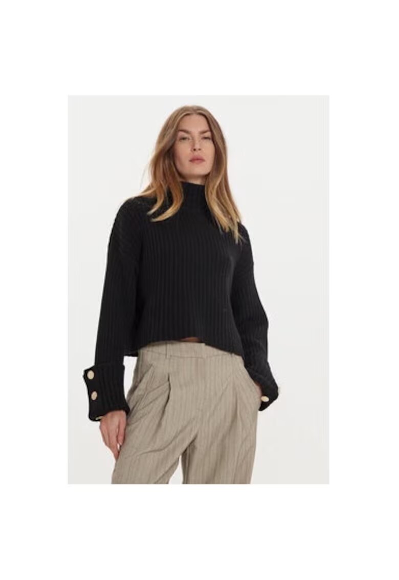 ViCOLO Bluza dama - 304948893 - Viscoza/Poliamida/Lana - Negru - Negru