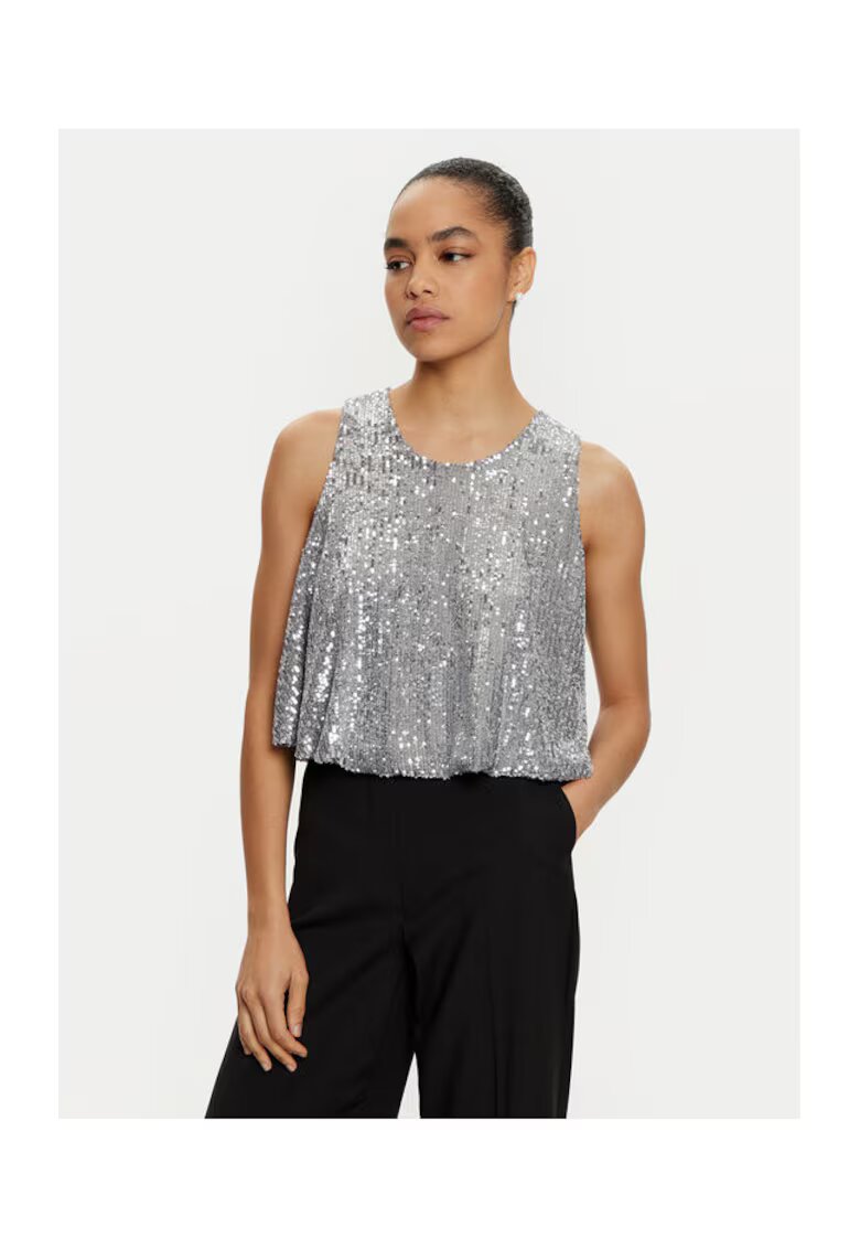 ViCOLO Bluza dama - 305038517 - Poliester - Argintiu - Argintiu