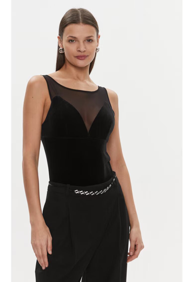 ViCOLO Body dama - 303925178 - Poliamida - L INTL - Negru