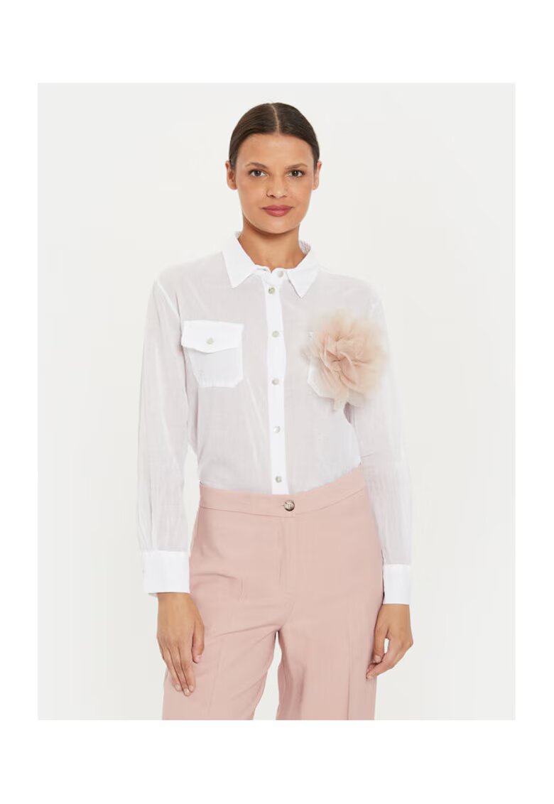 ViCOLO Camasa dama - 304591372 - Bumbac - One Size INTL - Alb