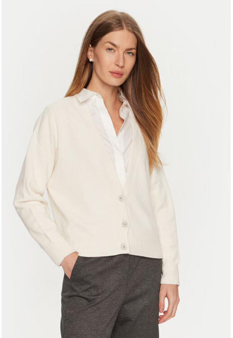 ViCOLO Cardigan dama - 304905261 - Viscoza/Poliester - One Size INTL - Bej