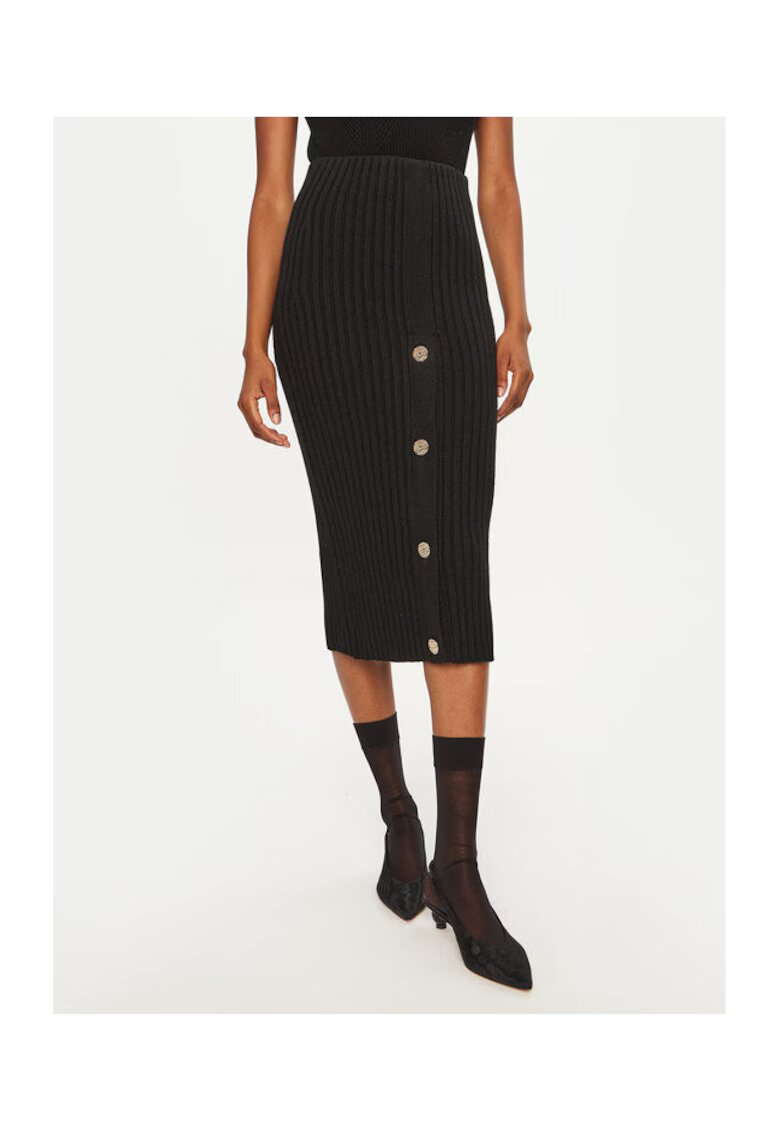 ViCOLO Fusta dama - 305038463 - Viscoza/Nylon/Lana - Negru - Negru
