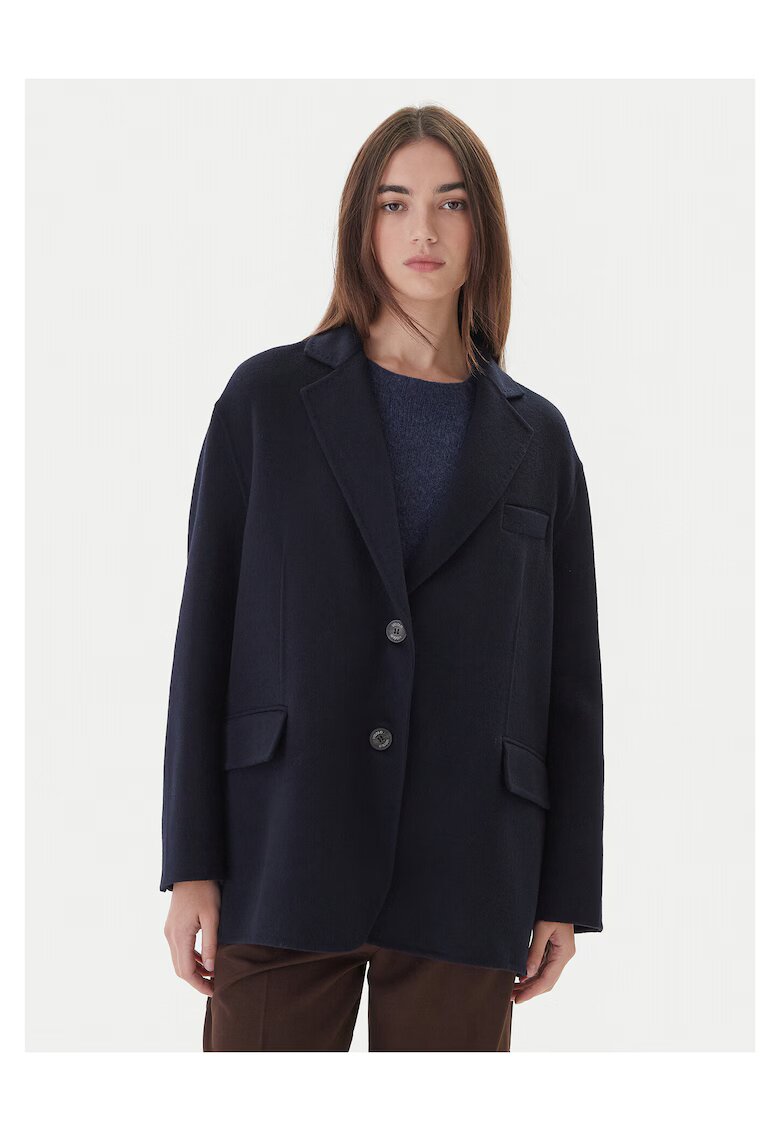 ViCOLO Palton scurt dama bleumarin - lana