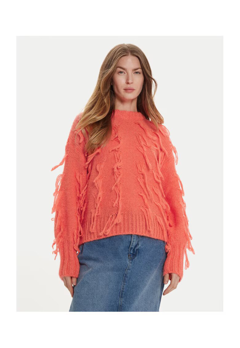 ViCOLO Pulover dama - 304948862 - Acril/Mohair/Poliamida - One Size INTL - Portocaliu