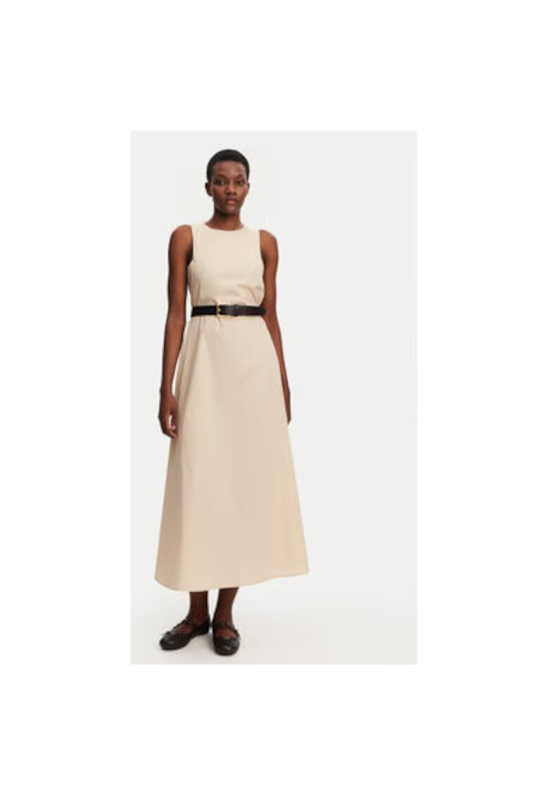 ViCOLO Rochie dama - 305389220 - Bumbac - Bej - Bej