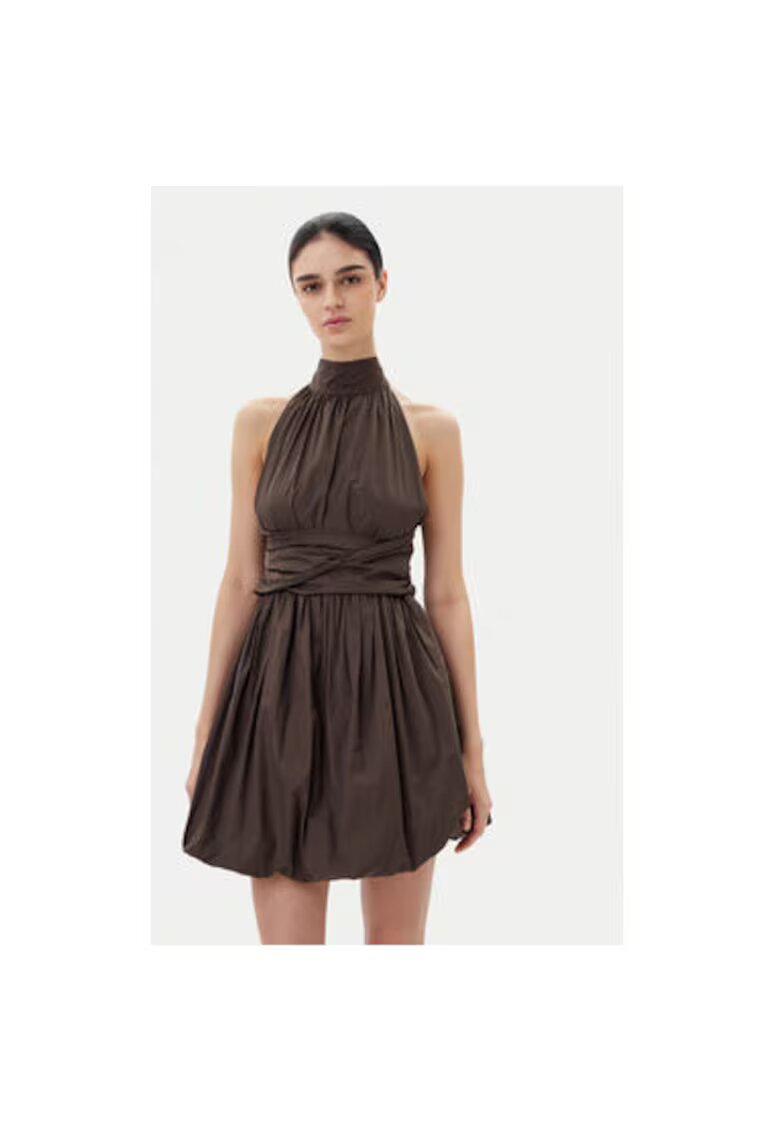 ViCOLO Rochie dama TD0606 - Bumbac - Maro