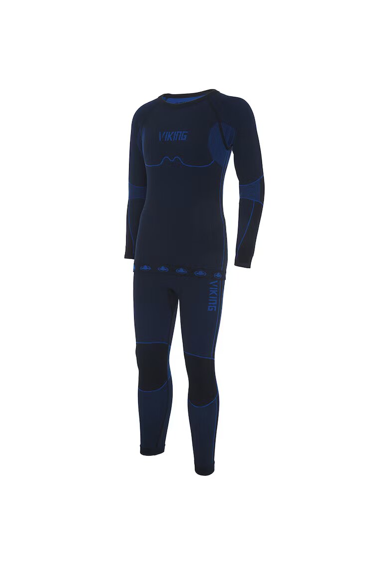 Viking Lenjerie termoactiva pentru copii - Negru/Albastru - Albastru
