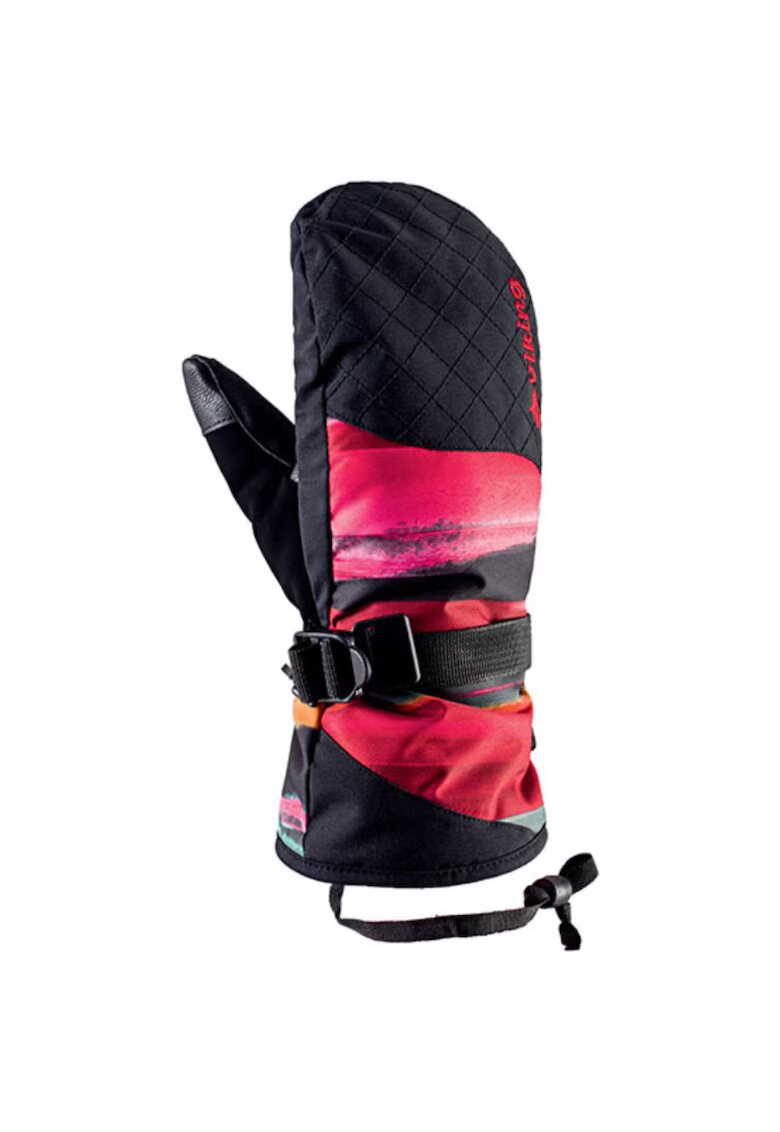 Viking Manusi ski copii SUNSET MITTEN - negru-roz