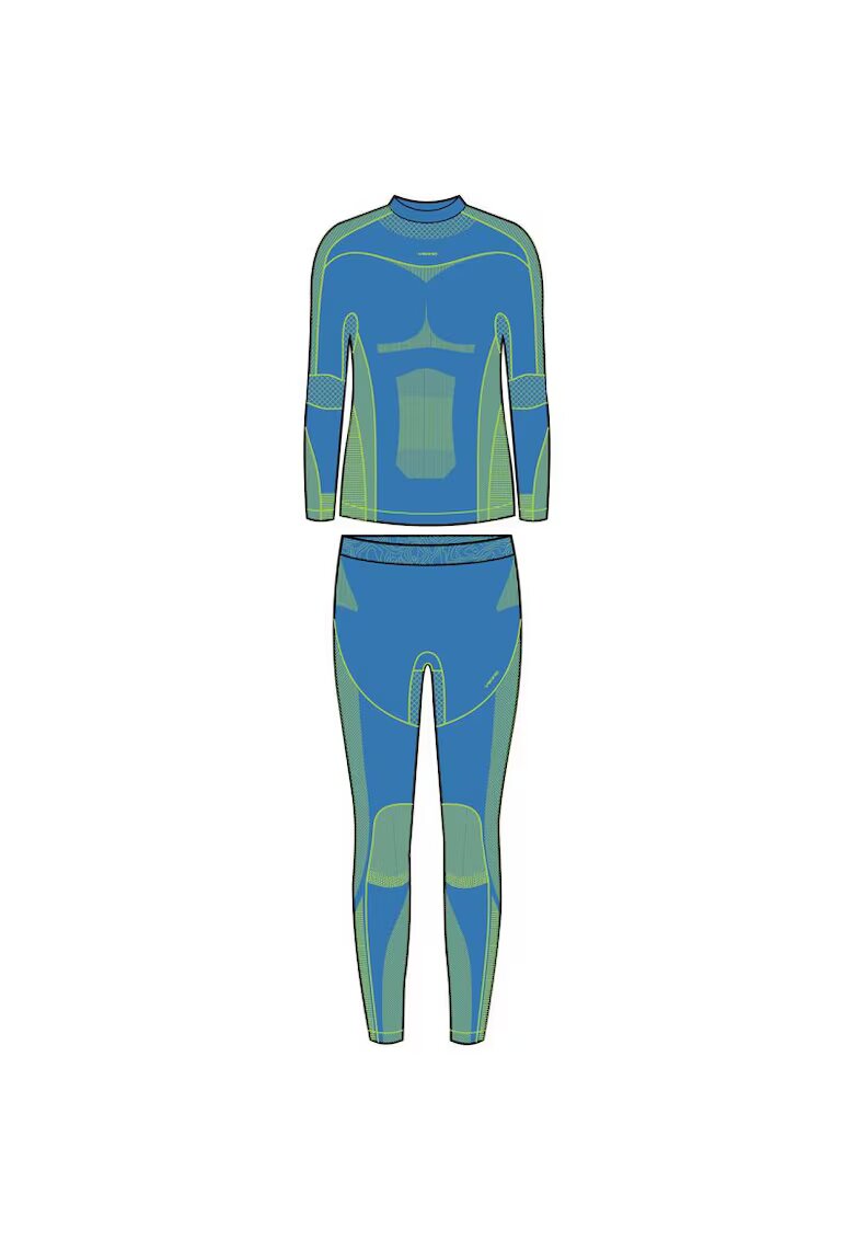Viking Set de lenjerie termoactiva copii - fibra de bambus - Albastru/Galben