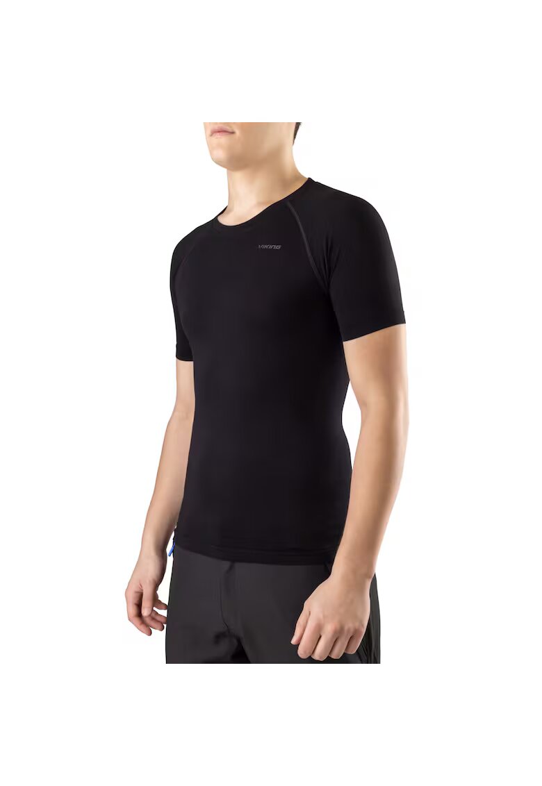 Viking Tricou sport barbati - Lockness - Fibre bambus/Poliamida - Negru - Negru