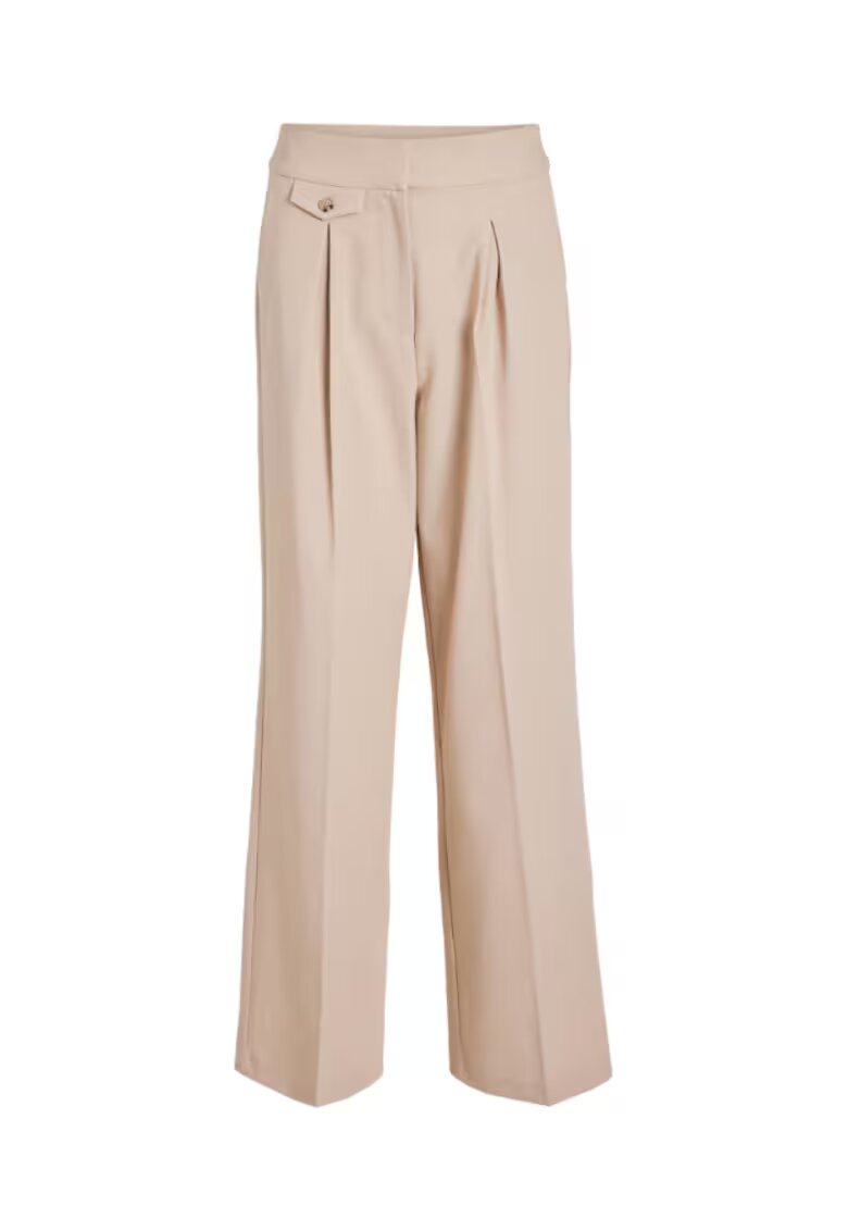 Vila Pantaloni dama - 302784646 - Poliester - Bej
