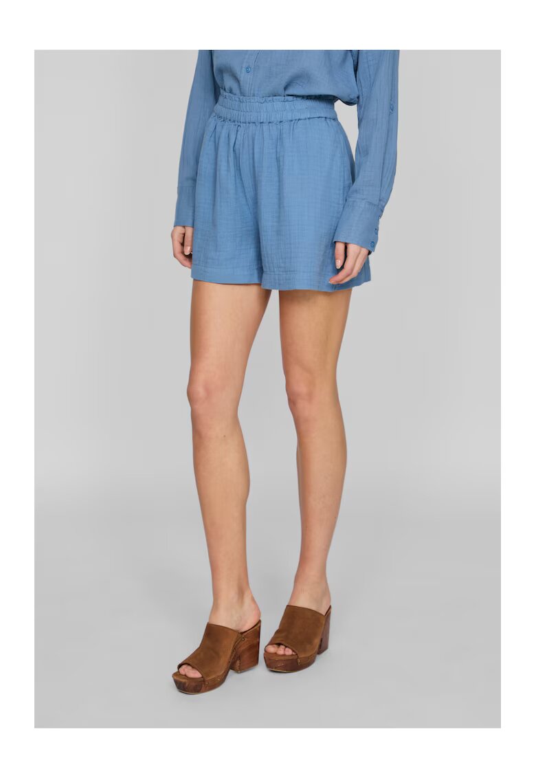Vila Pantaloni scurti dama - 7518 - Bumbac - Blue Mist