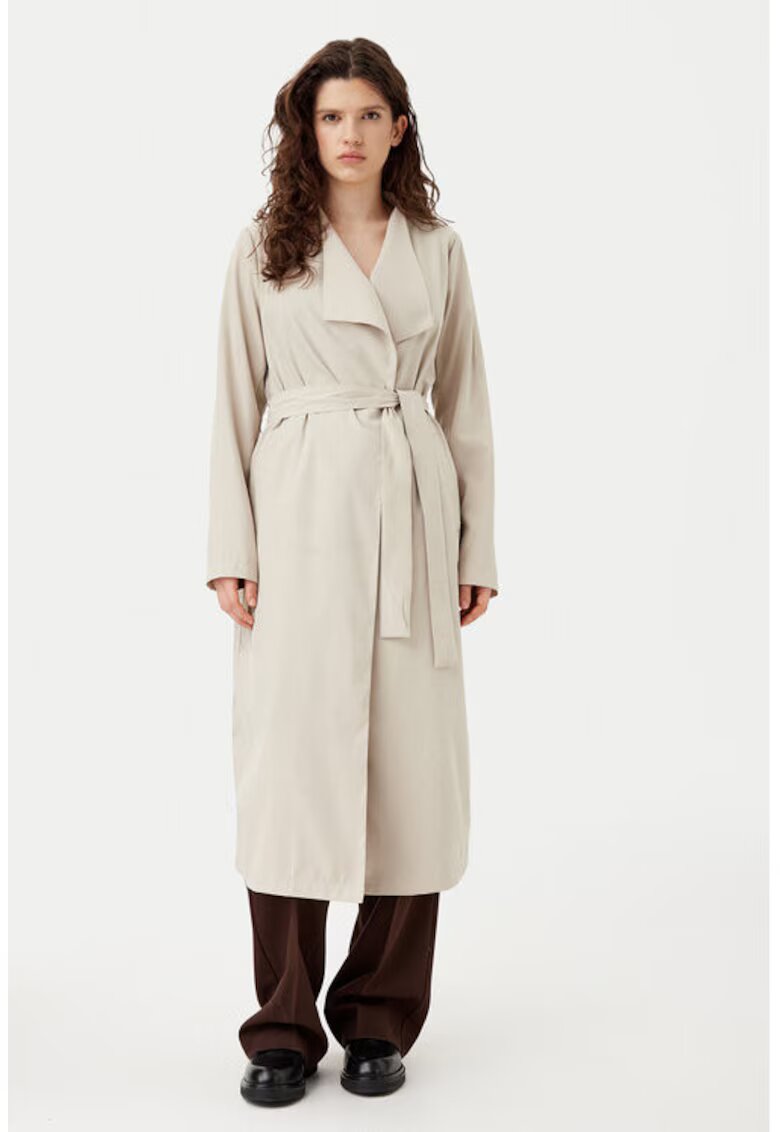 Vila Trench dama - 304903038 - Poliester reciclat - Bej - Bej