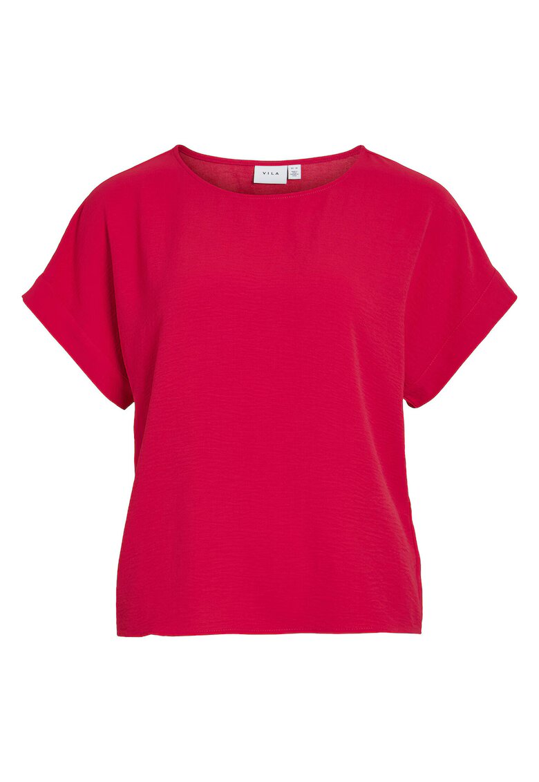 Vila Tricou dama 14101663 - Poliester reciclat/Poliester - Roz - Roz