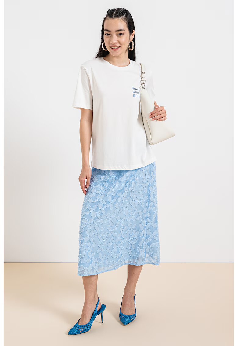 Vila Tricou de bumbac organic Sybil - Alb