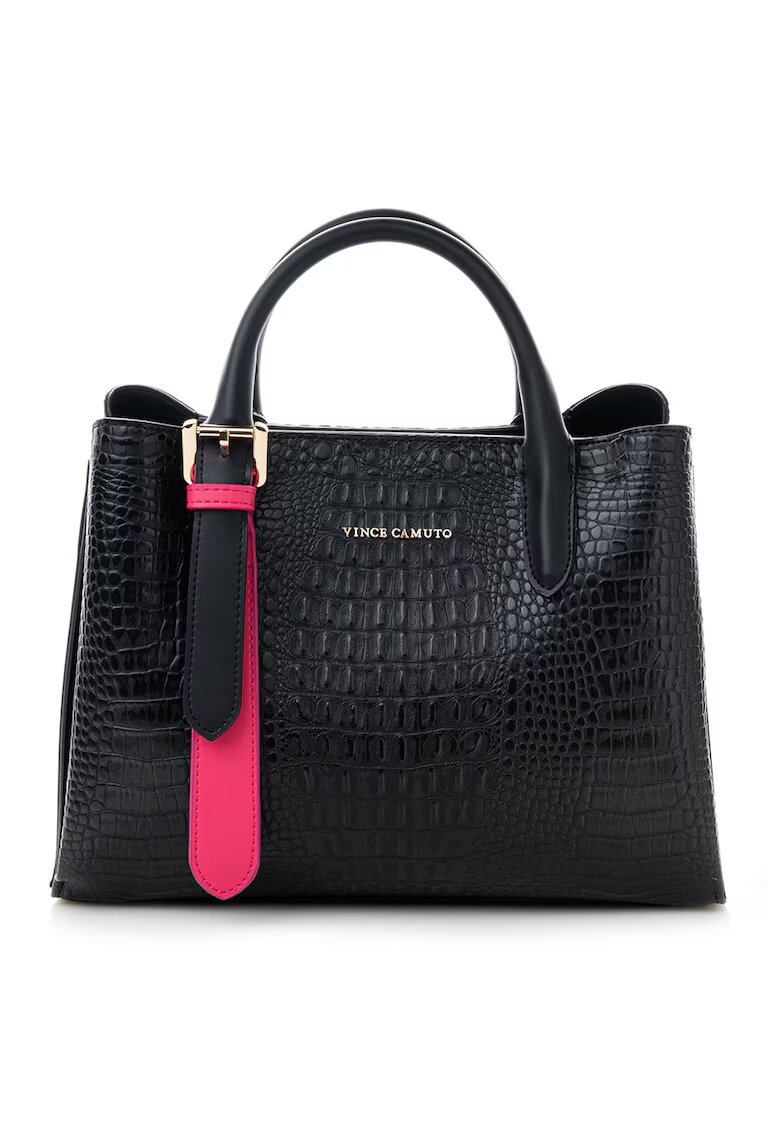 Vince Camuto Geanta de piele ecologica cu bareta de umar si model piele de reptila - Negru