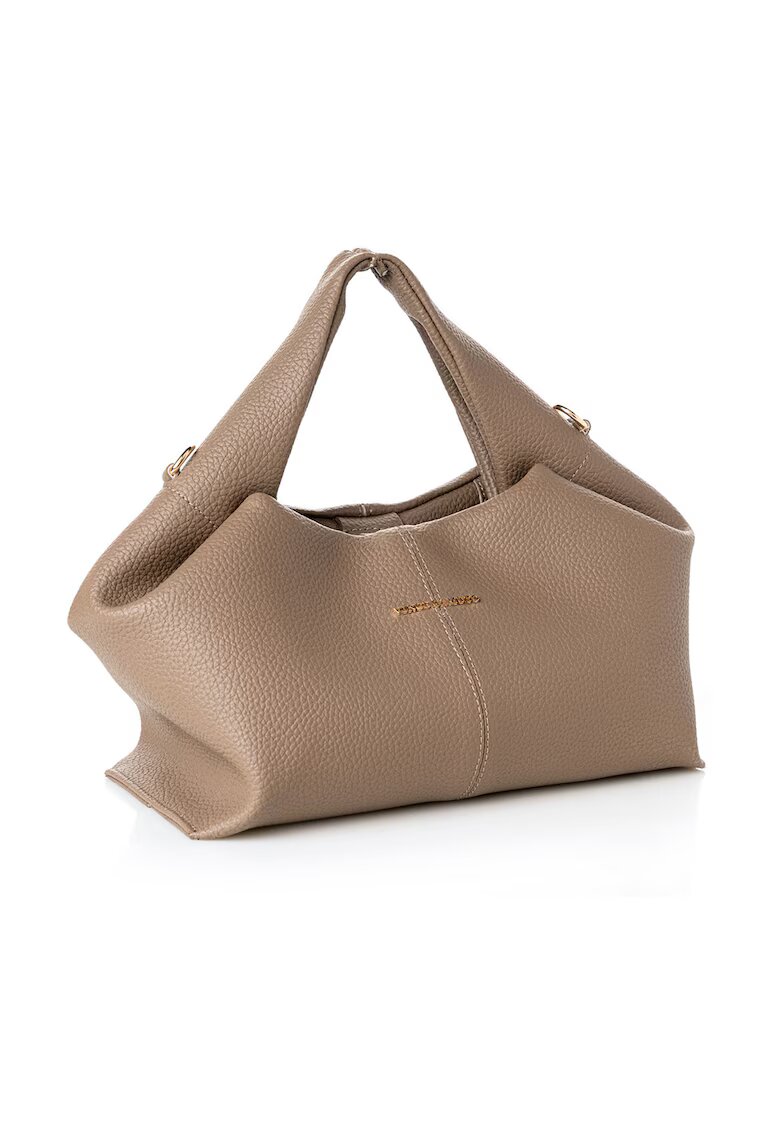 Vince Camuto Geanta hobo din piele ecologica cu bareta detasabila - Maro taupe