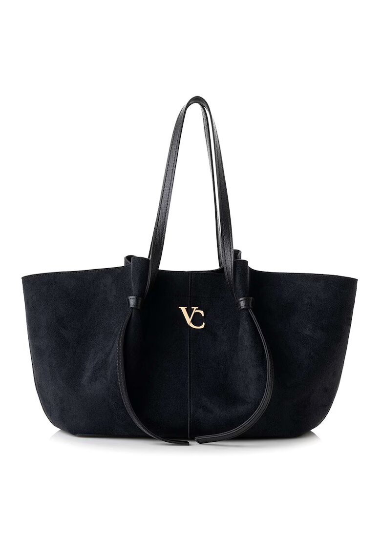 Vince Camuto Geanta shopper din piele intoarsa ecologica - Negru