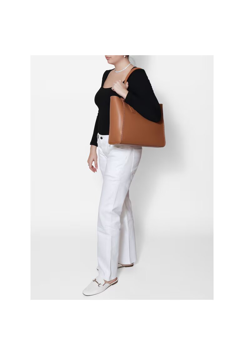 Viola Castellani Geanta de piele - Maro cognac