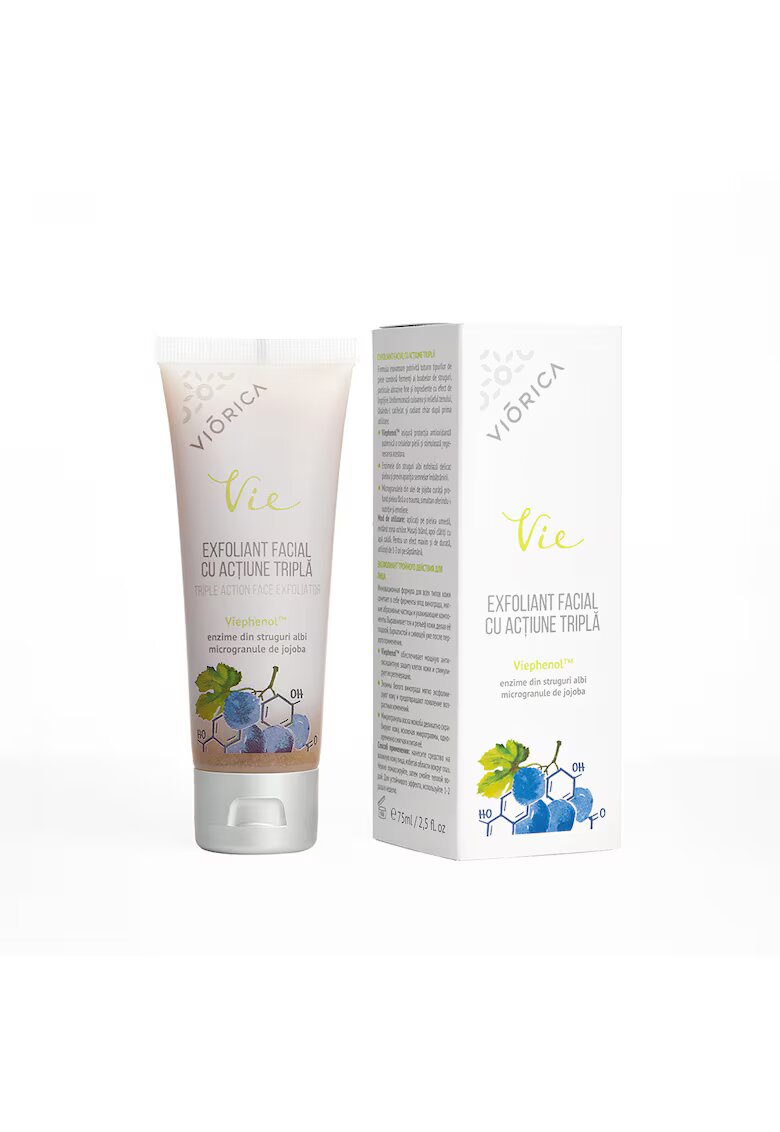Viorica Exfoliant Facial cu Actiune Tripla - Vie - 75 ml