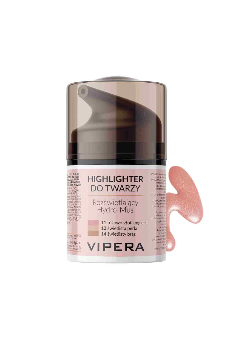 Vipera Iluminator Hydro-Mousse - in recipient vidat - 11 Roz - perlat - 25 ml
