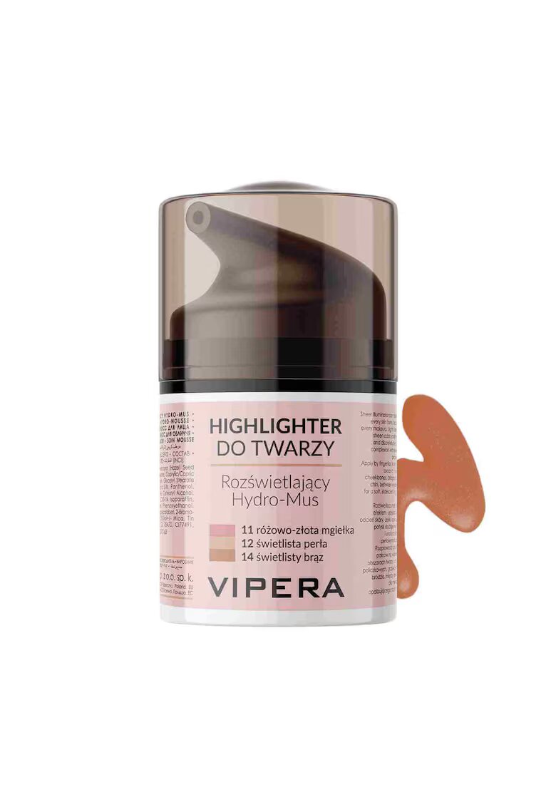 Vipera Iluminator Hydro-Mousse - in recipient vidat - 14 Bej inchis - perlat - 25 ml