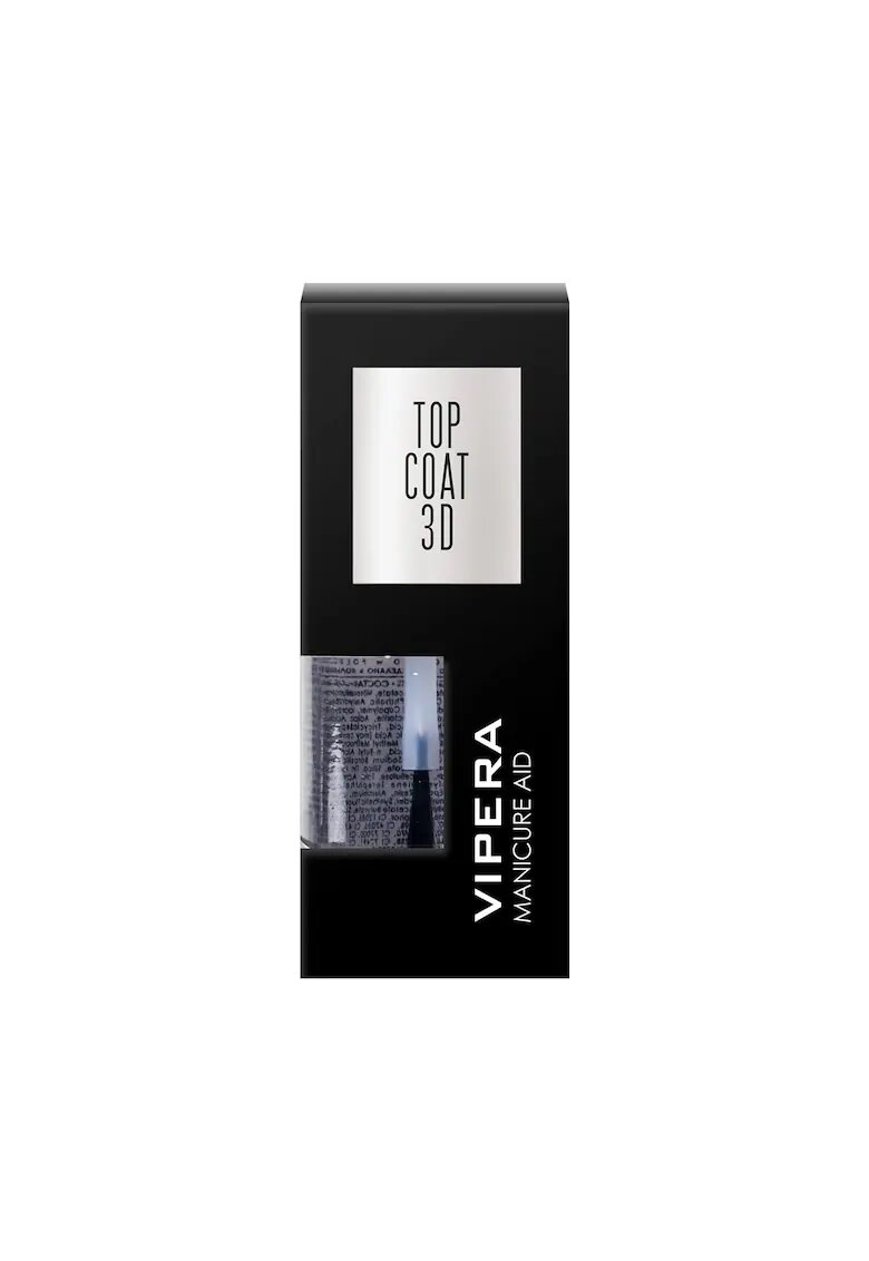 Vipera Top Coat pentru unghii 3D cu efect glossy - Transparent - 10 ml
