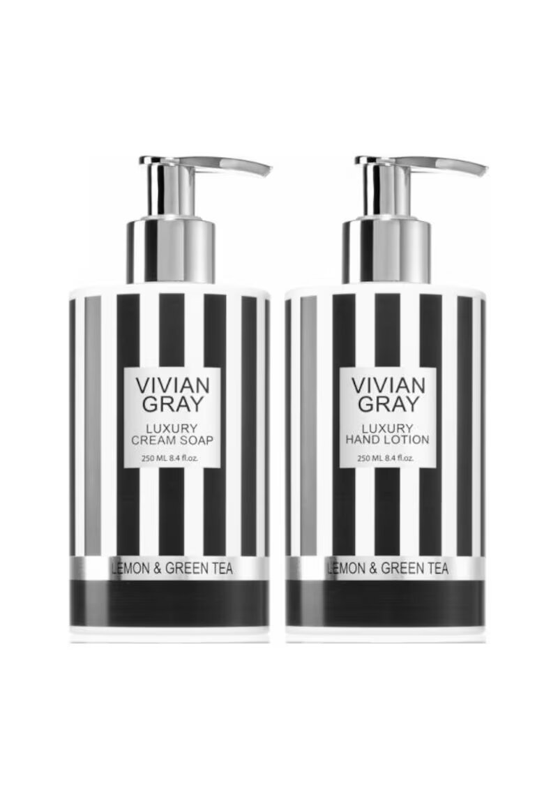 Vivian Gray Set cadou Lemon & Green Tea - Unisex - Sapun lichid - 250 ml + Crema de maini - 250 ml - Velve