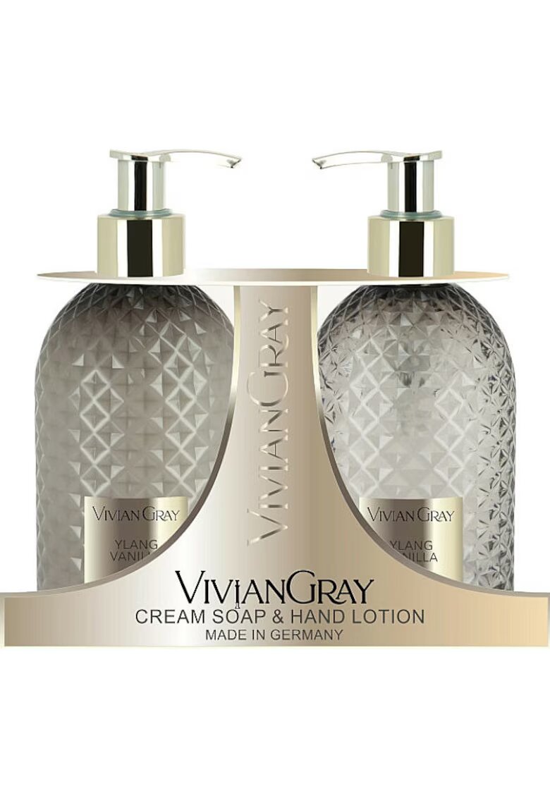 Vivian Gray Set cadou Ylang & Vanilla - Unisex - Sapun lichid - 300 ml + Crema de maini - hidratanta 300 ml - Velve