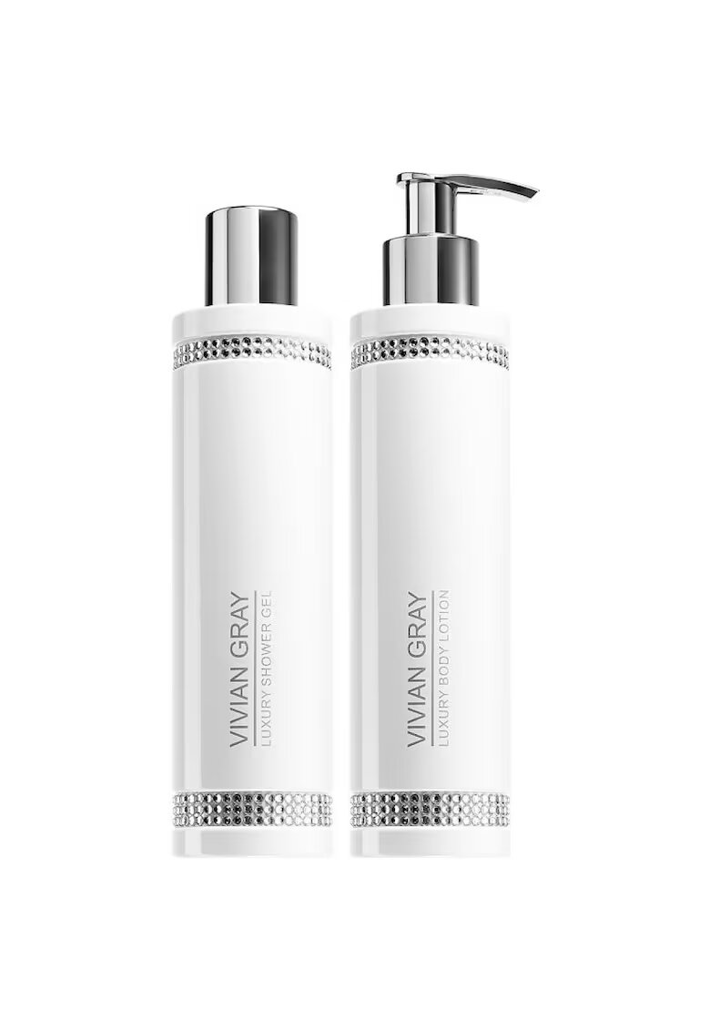 Vivian Gray Set Lotiune de corp White Crystals - Unisex - 250 ml + Gel de dus - 250 ml