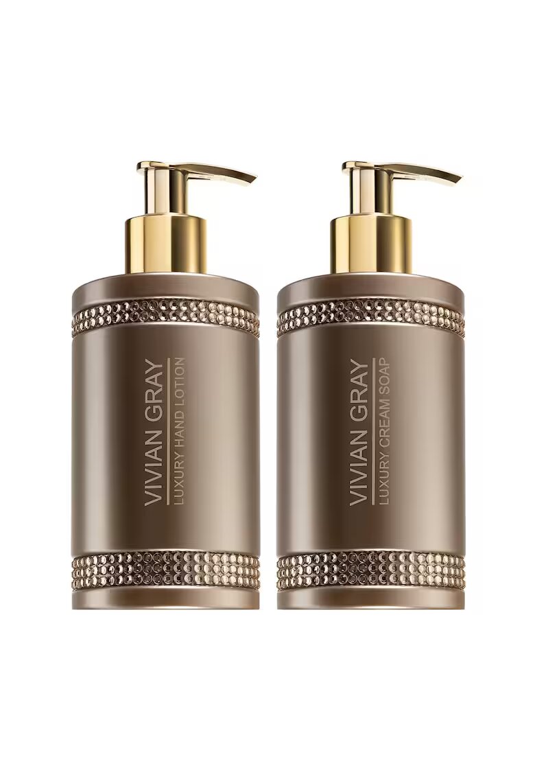 Vivian Gray Set Sapun lichid Brown Crystals - Unisex - 250 ml + Crema de maini - 250 ml