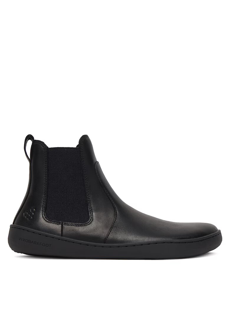 Vivobarefoot Botine dama - Chelsea - piele naturala - negru - Negru