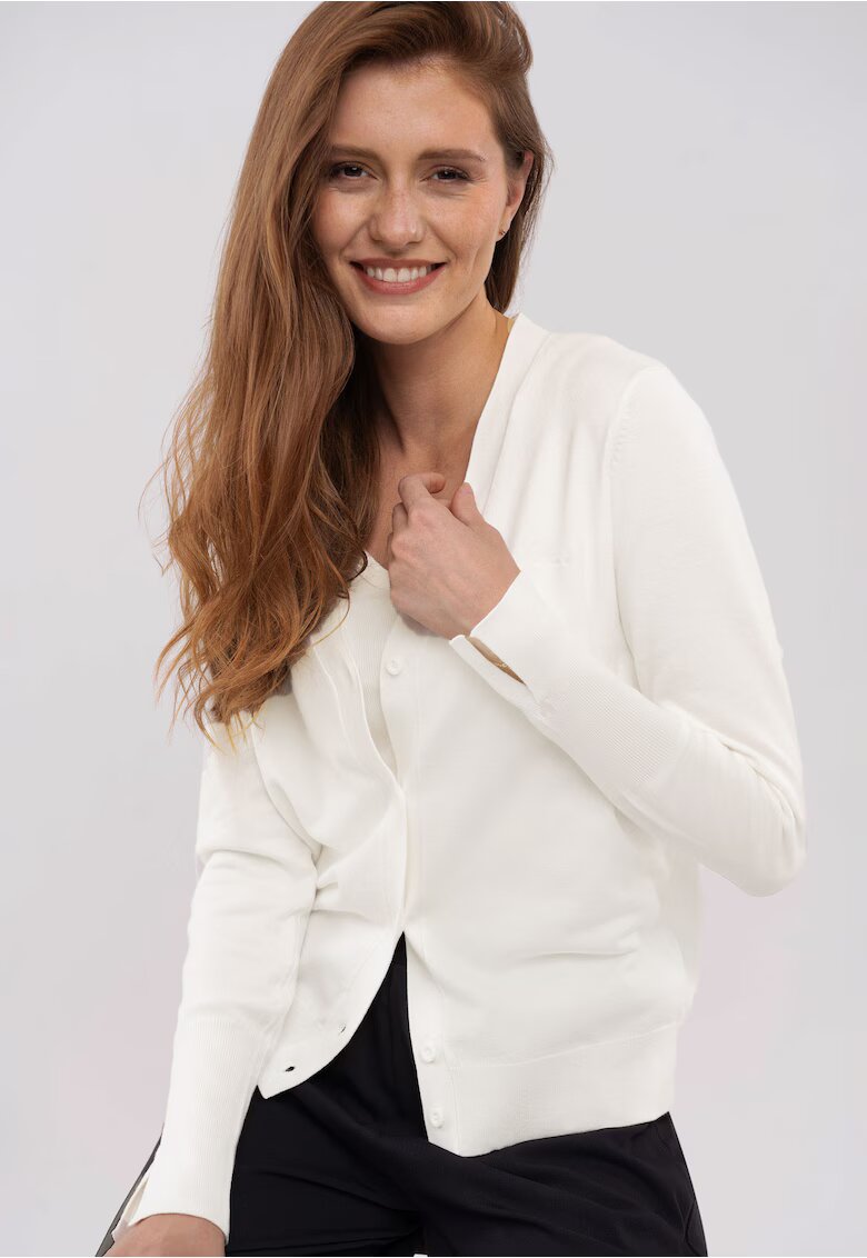 Volcano Cardigan S-Vivi pentru femei - scurt - crem - Alb crem