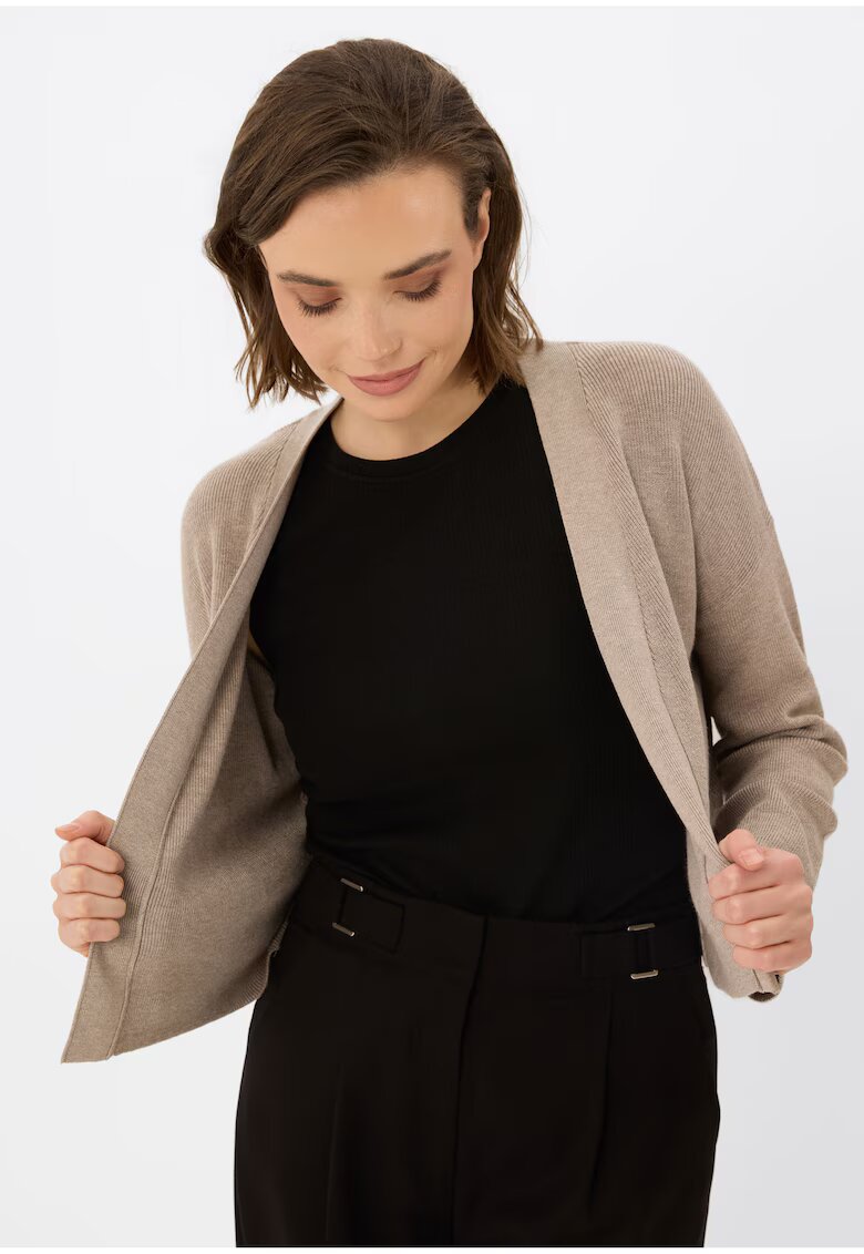 Volcano Cardigan scurt lejer - Bej - Bej melange