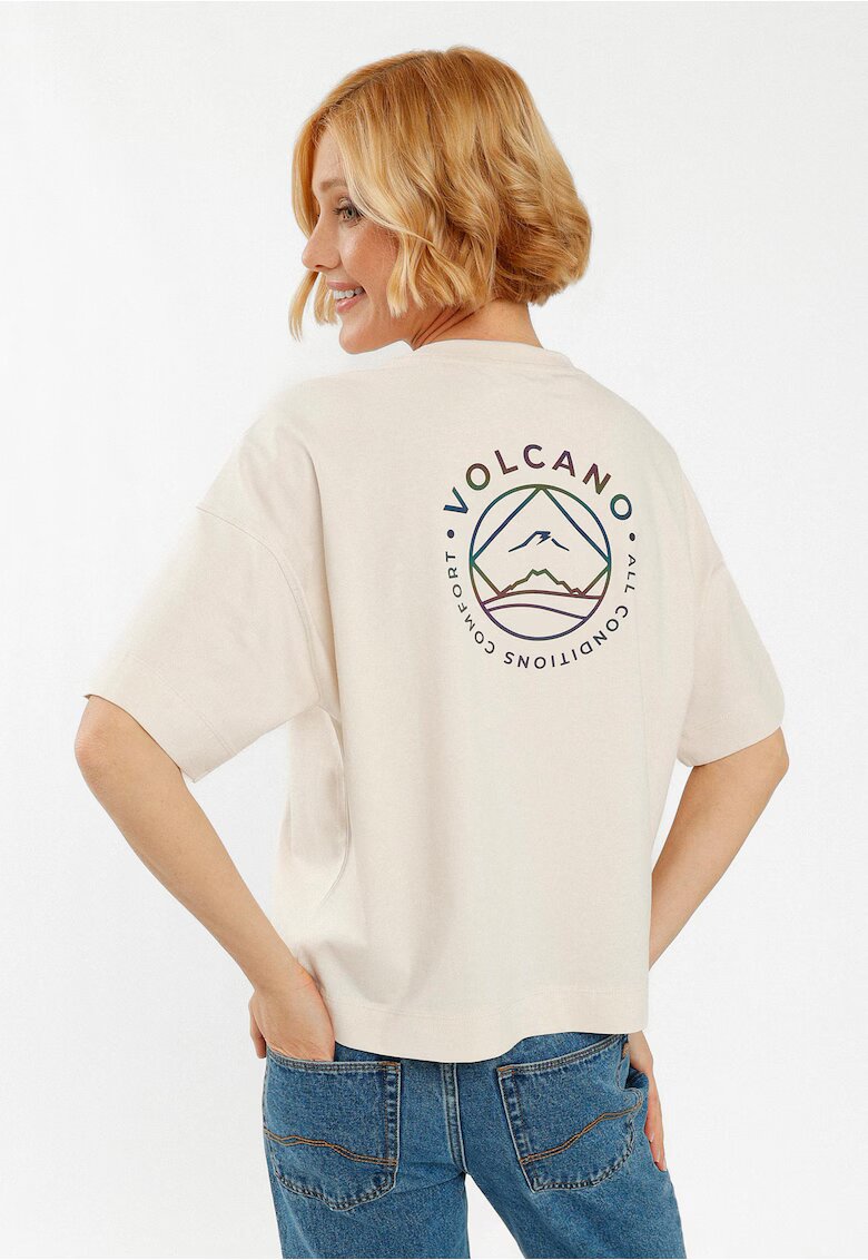 Volcano Femeii crema T-Tuz T-shirt - Comfort Fit - Crem