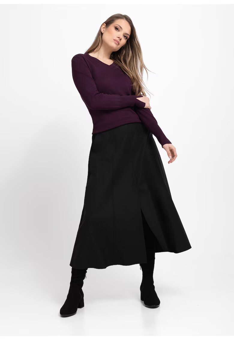 Volcano Fusta lunga evazata casual G-Alibi - neagra - Negru
