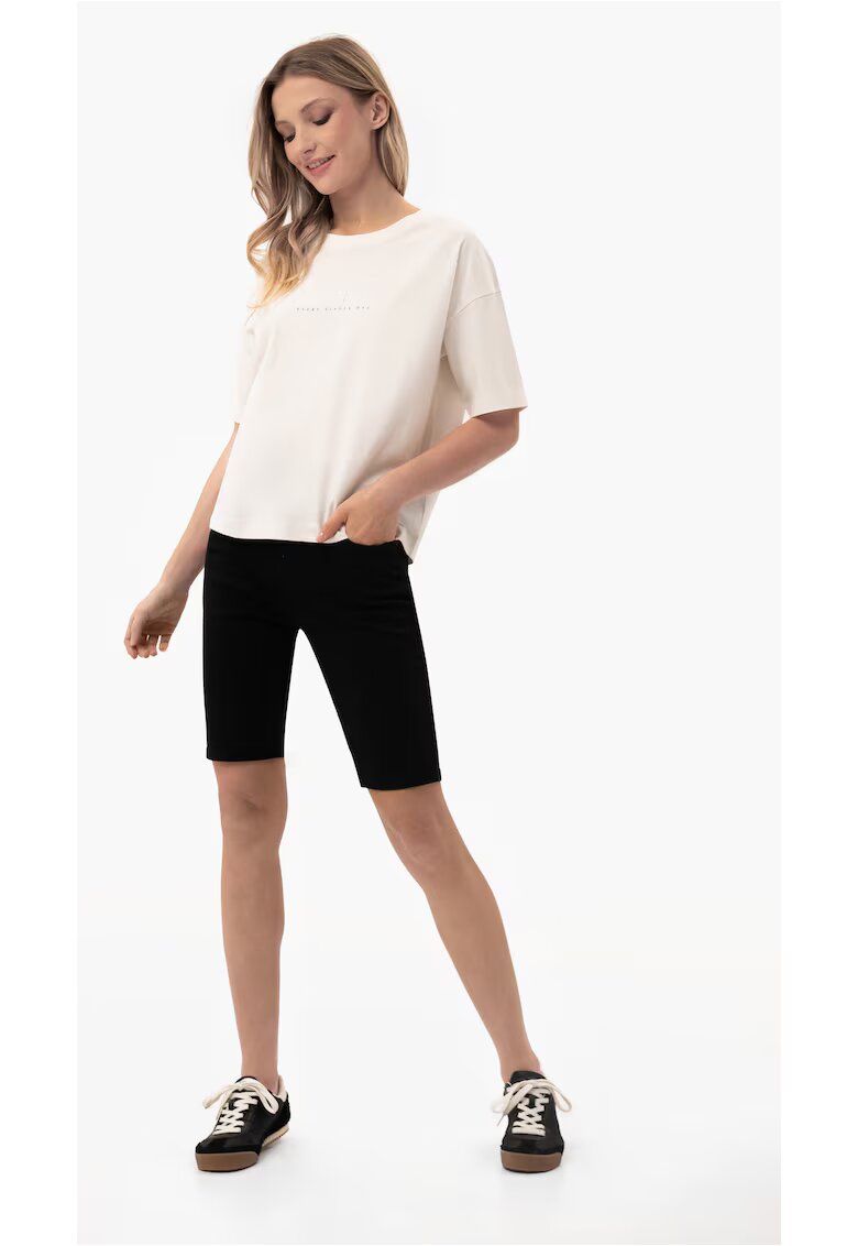 Volcano Pantaloni scurti din denim pentru femei E-Neda - Negru